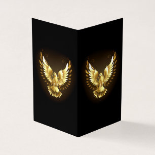 Imitate Gold Foil Peace Dove auf Black