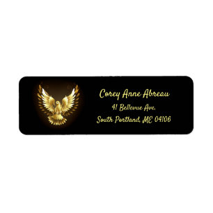 Imitate Gold Foil Peace Dove auf Black