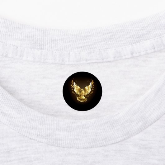 Imitate Gold Foil Peace Dove auf Black Etiketten (Befestigt)