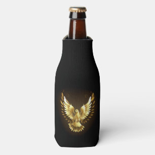 Imitate Gold Foil Peace Dove auf Black Flaschenkühler