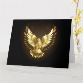 Imitate Gold Foil Peace Dove auf Black Karte (Gelbe Blume)