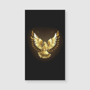Imitate Gold Foil Peace Dove auf Black Magnetkarte