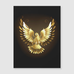 Imitate Gold Foil Peace Dove auf Black Magnetkarte