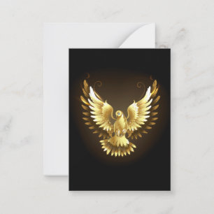 Imitate Gold Foil Peace Dove auf Black Mitteilungskarte