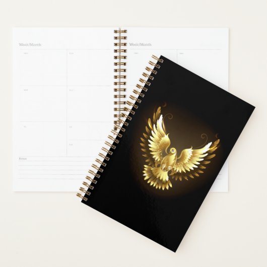 Imitate Gold Foil Peace Dove auf Black Planer (Anzeige)