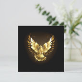 Imitate Gold Foil Peace Dove auf Black Programm (Stehend Vorderseite)