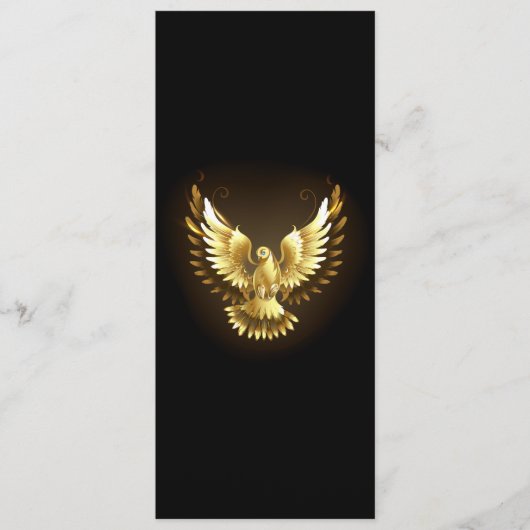 Imitate Gold Foil Peace Dove auf Black Programm (Vorderseite)