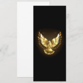 Imitate Gold Foil Peace Dove auf Black Programm (Vorne/Hinten)
