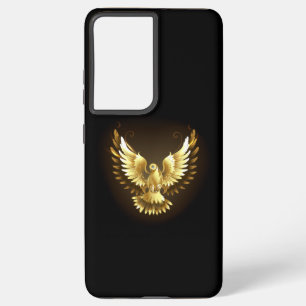 Imitate Gold Foil Peace Dove auf Black Samsung Galaxy Hülle