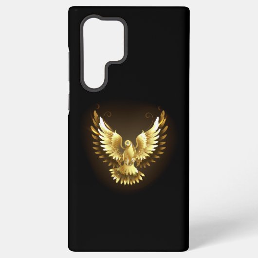 Imitate Gold Foil Peace Dove auf Black Samsung Galaxy Hülle (Rückseite)