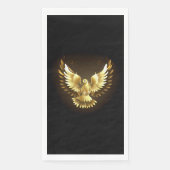 Imitate Gold Foil Peace Dove auf Black Serviette (Vorderseite)