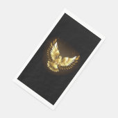 Imitate Gold Foil Peace Dove auf Black Serviette (Ecke)