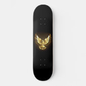 Imitate Gold Foil Peace Dove auf Black Skateboard (Vorderseite)