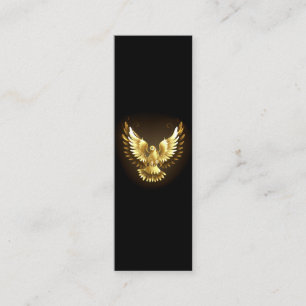 Imitate Gold Foil Peace Dove auf Black Telefonnummerkarte