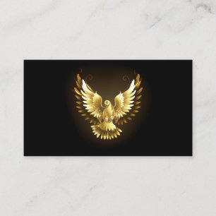 Imitate Gold Foil Peace Dove auf Black Visitenkarte