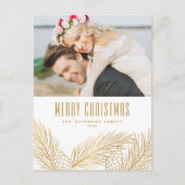 Imitate Gold Foil Pine Needles Frohe Weihnachten F (Vorderseite)