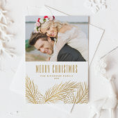Imitate Gold Foil Pine Needles Frohe Weihnachten F