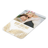 Imitate Gold Foil Pine Needles Frohe Weihnachten F Magnet (Linke Seite)