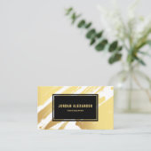 Imitate Gold Foil Pinselstriche Moderne Visitenkar Visitenkarte (Stehend Vorderseite)