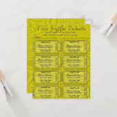 Imitate Gold Foil Raffles Tickets Karte (Vorderseite/Rückseite Beispiel)