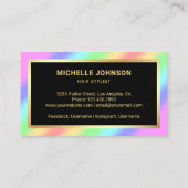 Imitate Gold Foil Rainbow Spray Flasche Haar Styli Visitenkarte (Rückseite)