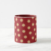 Imitate Gold Foil & Red Stars Muster Tasse (Zentrum)