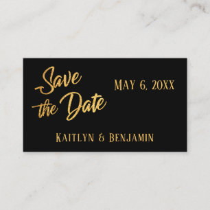 Imitate Gold Foil, Save the Date Hochzeitskarte Visitenkarte