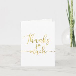 Imitate Gold Foil Script Vielen Dank Dankeskarte