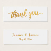 Imitate Gold Foil Script Vielen Dank Gastgeschenk  (Vorne & Hinten)
