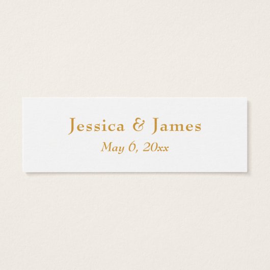 Imitate Gold Foil Script Vielen Dank Gastgeschenk  (Rückseite)