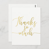 Imitate Gold Foil Script Vielen Dank Postkarte (Vorne/Hinten)