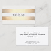 Imitate Gold Foil Strip Geschenkkarte Rabattkarte (Vorne/Hinten)