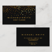 Imitate Gold Foil Subtle Glitzer Black Business Ca Visitenkarte (Vorne/Hinten)