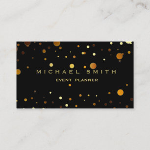 Imitate Gold Foil Subtle Glitzer Black Business Ca Visitenkarte