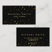 Imitate Gold Foil Subtle Glitzer Black Business Ca Visitenkarte (Vorne/Hinten)