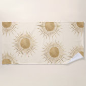 Imitate Gold Foil Sun Pattern Strandtuch (Vorderseite)