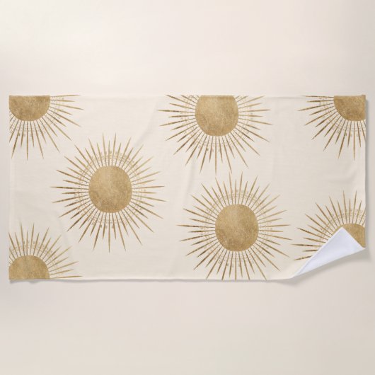Imitate Gold Foil Sun Pattern Strandtuch (Vorderseite)