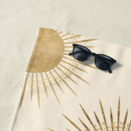Imitate Gold Foil Sun Pattern Strandtuch