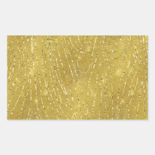 Imitate Gold Foil Texture Hintergrund Sparkle Vorl Rechteckiger Aufkleber