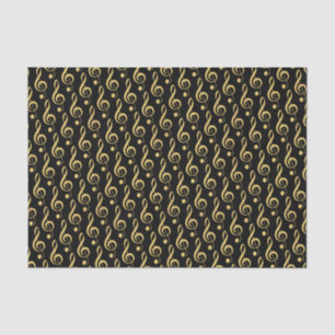 Imitate Gold Foil Treble Clef Musical Tissue Paper Seidenpapier