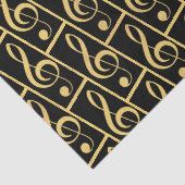 Imitate Gold Foil Treble Clef Musical Wrapping Pap Seidenpapier (Detail)