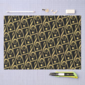 Imitate Gold Foil Treble Clef Musical Wrapping Pap Seidenpapier (Handwerk)