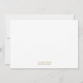 Imitate Gold Foil Typografy Foto Kinderankündigung Ankündigung (Rückseite)