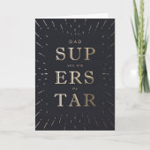 Imitate Gold Foil Vater ist Superstar Vatertag Karte (Vorderseite)