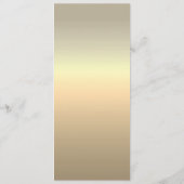 Imitate Gold Foil Wedding Menükarte (Rückseite)