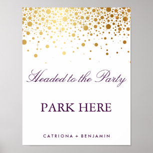 Imitate Gold Foil Wedding Poster   Benutzerdefinie