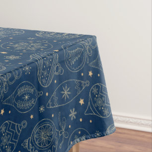 Imitate Gold Foil Weihnachtsbaum Dekoration Muster Tischdecke