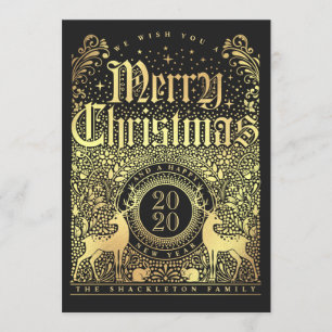Imitate Gold Foil Weihnachtskarten - Happy New Yea Einladung