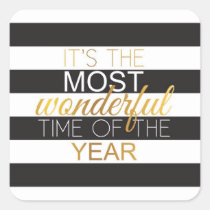 Imitate Gold Foil Weihnachtskleber Quadratischer Aufkleber