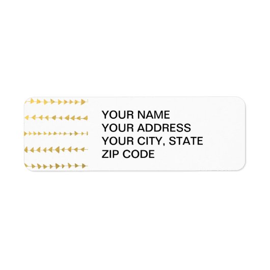 Imitate Gold Foil Weiße Pfeile Muster (Vorne)